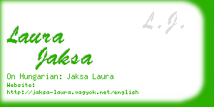 laura jaksa business card